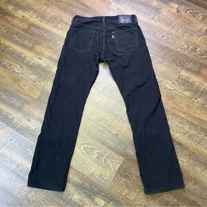 Levis 514 Corduroy Pants Mens 32x32 Straight Black Gray Stretch White Tab Preppy